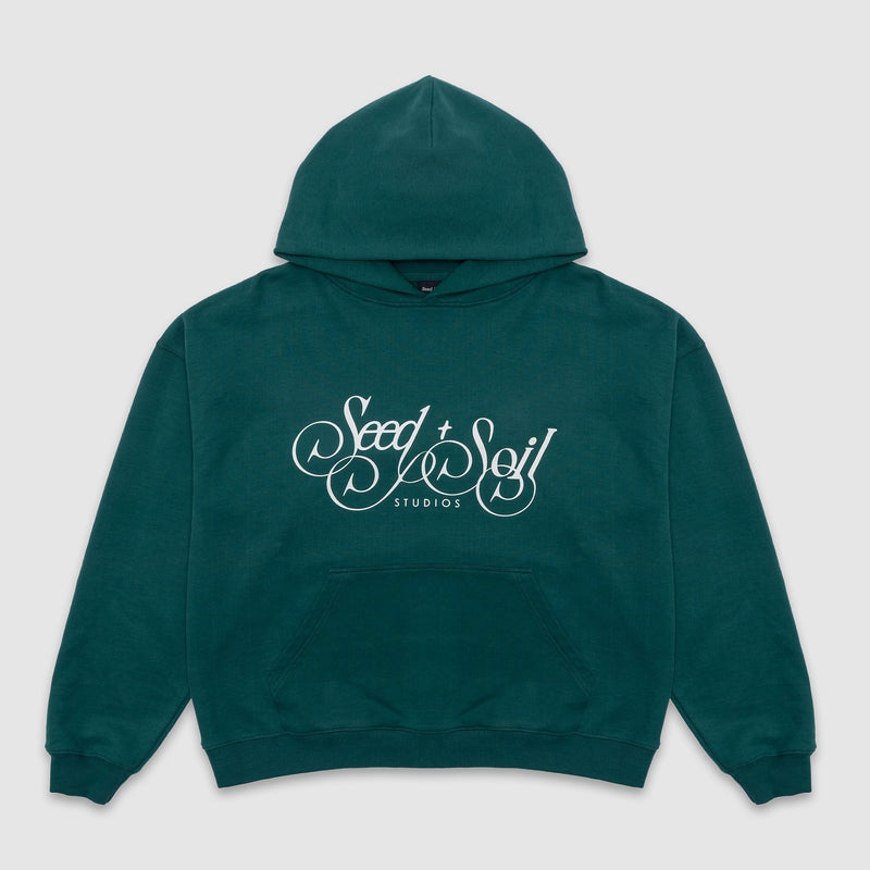 Seed & Soil Script Hoodie 'Green'