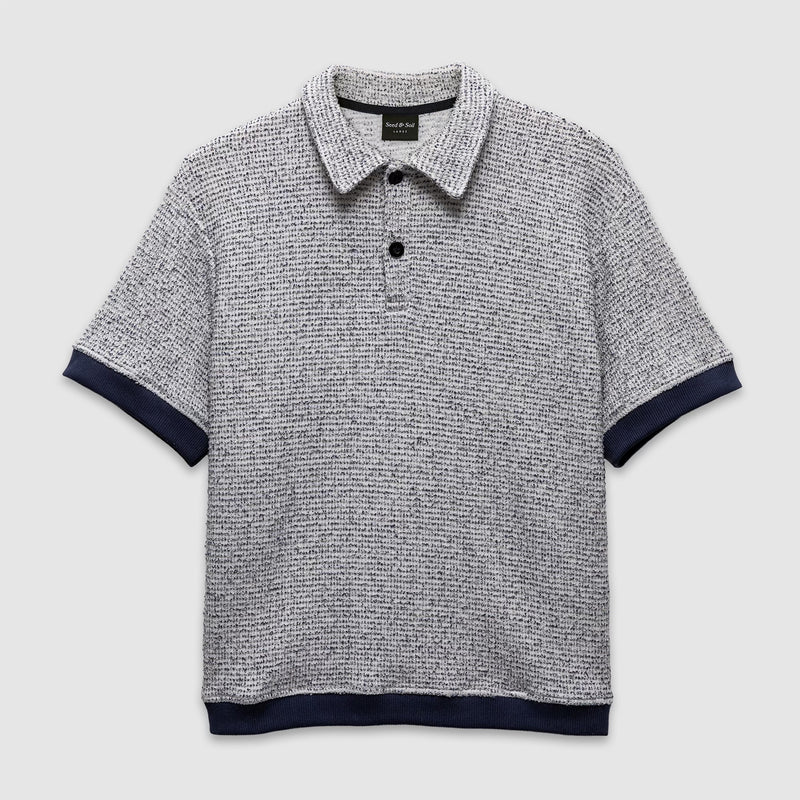 Seed & Soil Seeded Polo Shirt 'White/Navy'