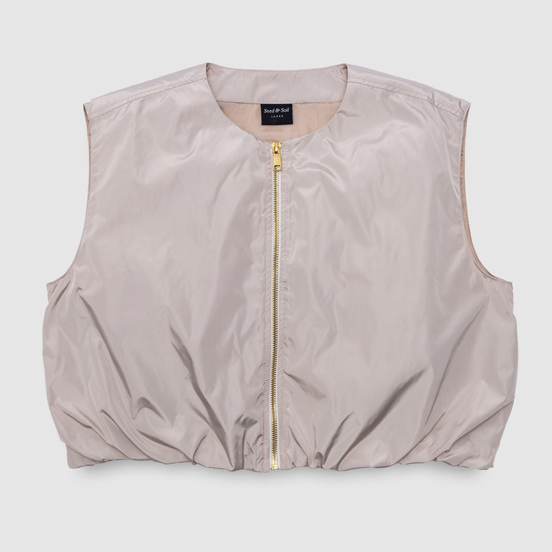 Seed & Soil Cropped Vest 'Beige'